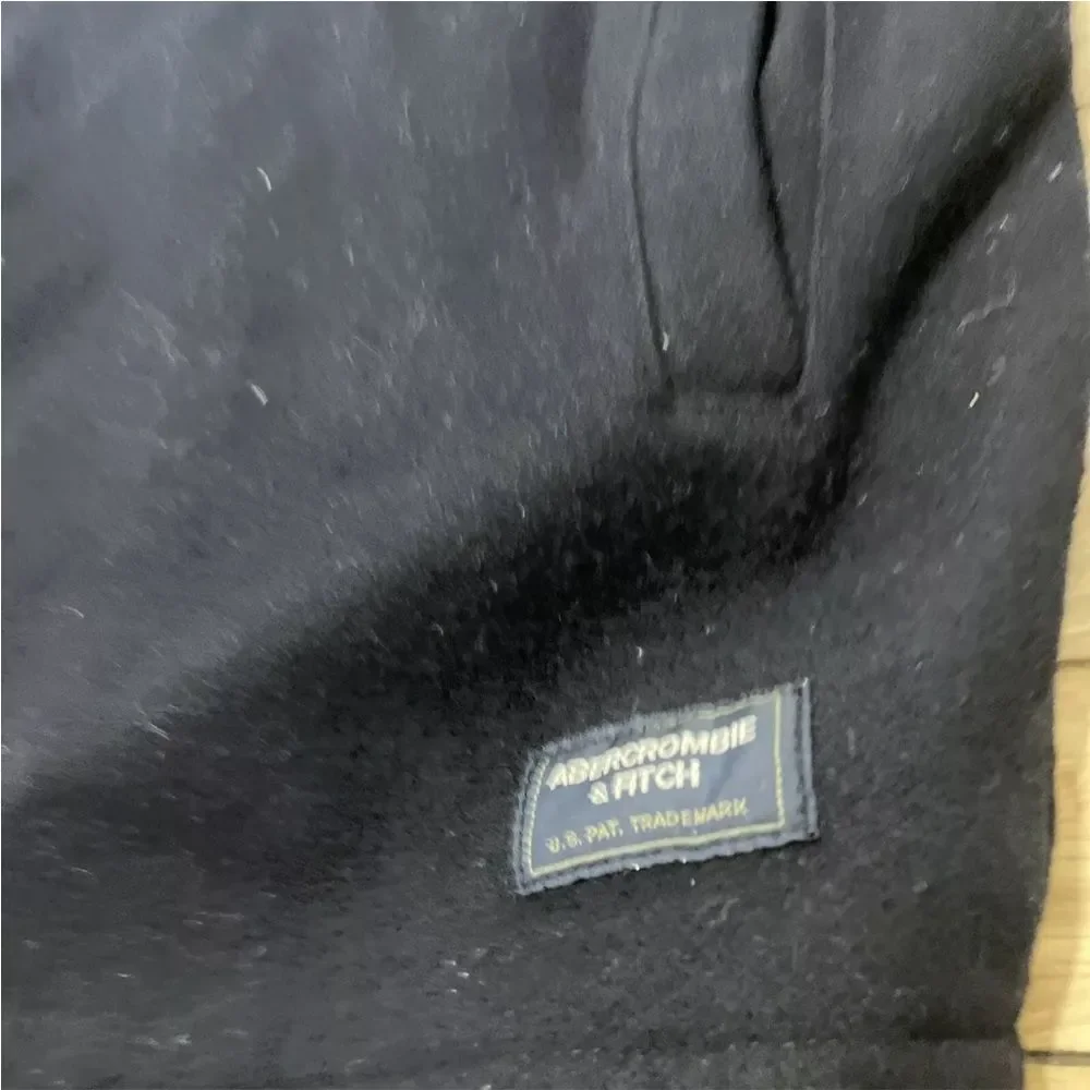 Abercrombie & Fitch Mens XL Gray Full Zip Long Sleeve Heavy Wool Blend Jacket XL
